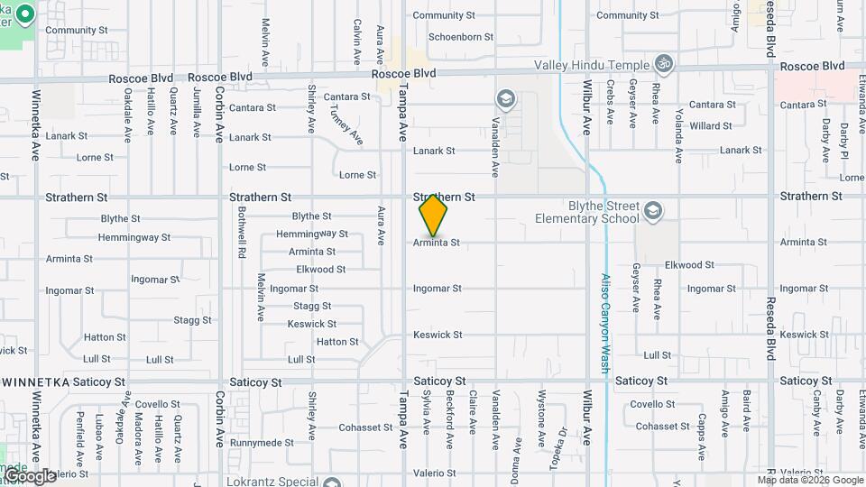 19238 Arminta St Map and Location Details