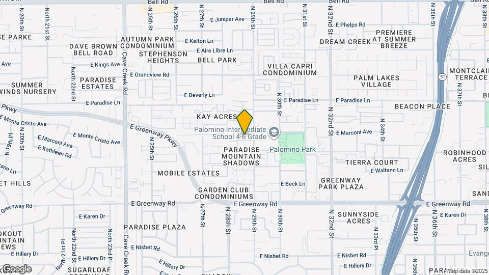 2834 E Kathleen Rd Map and Location Details