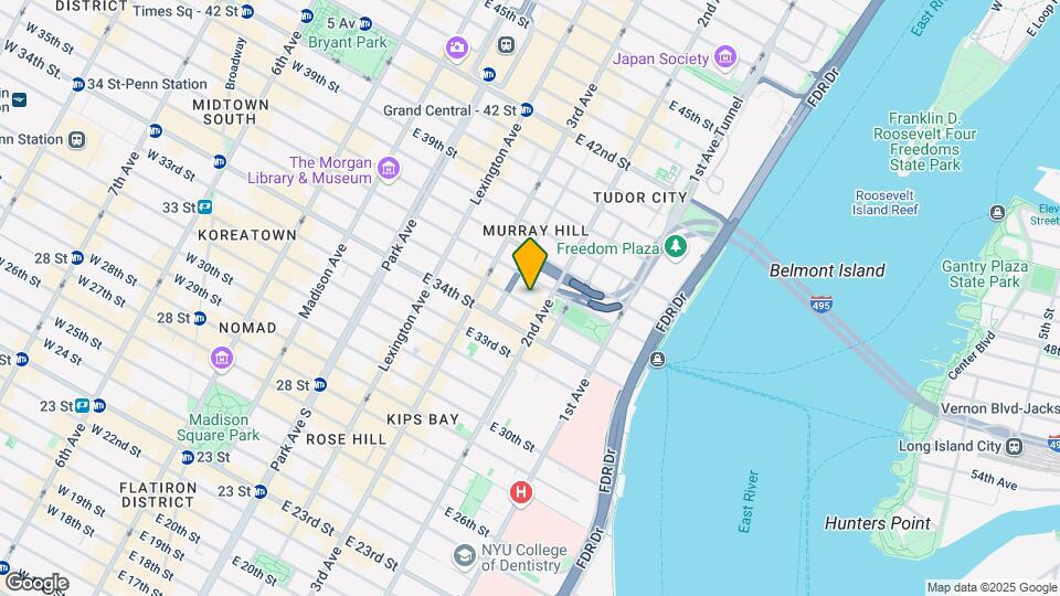 245 E 35th St Map and Location Details