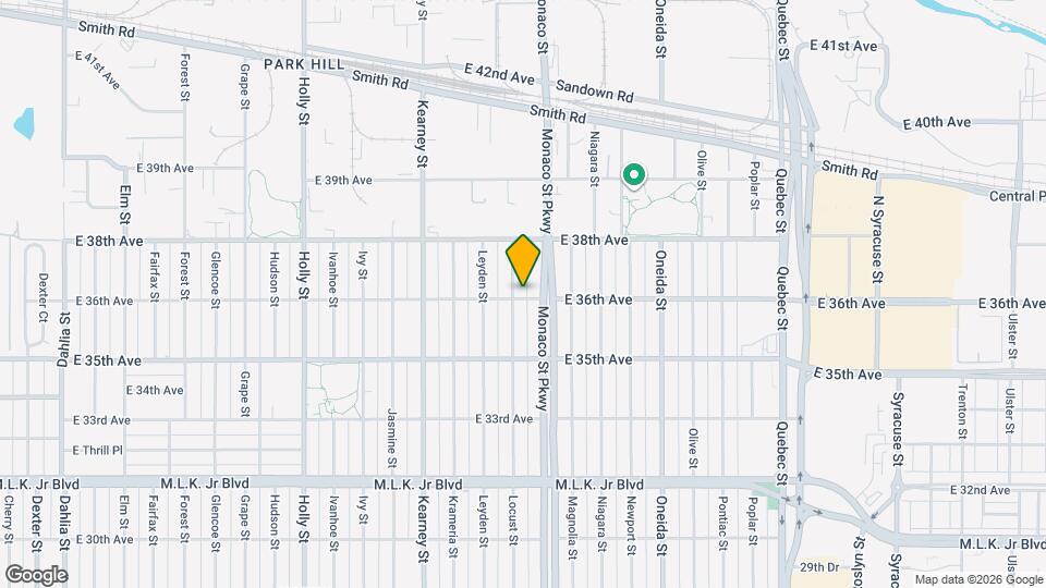 6415 E 36th Ave Map and Location Details