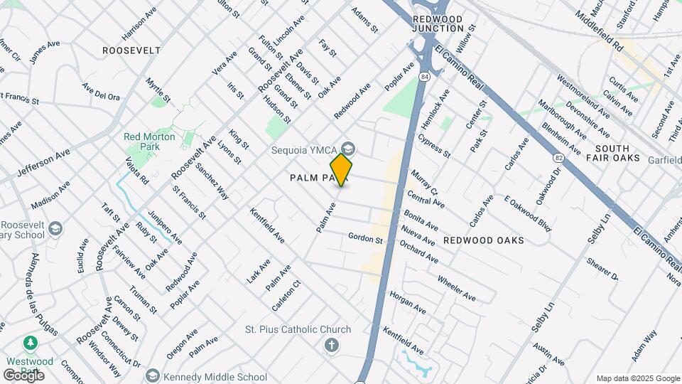 831 Palm Ave Map and Location Details