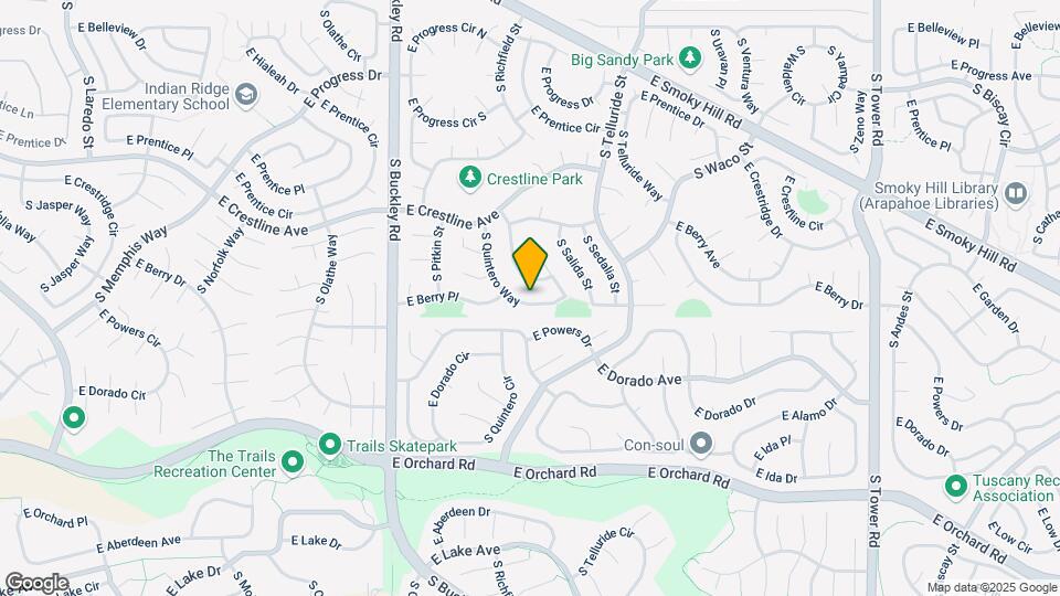 5556 S Quintero Way Map and Location Details