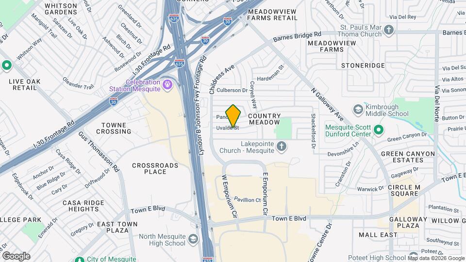 1814 Uvalde St Mapa y Detalles de la Ubicación