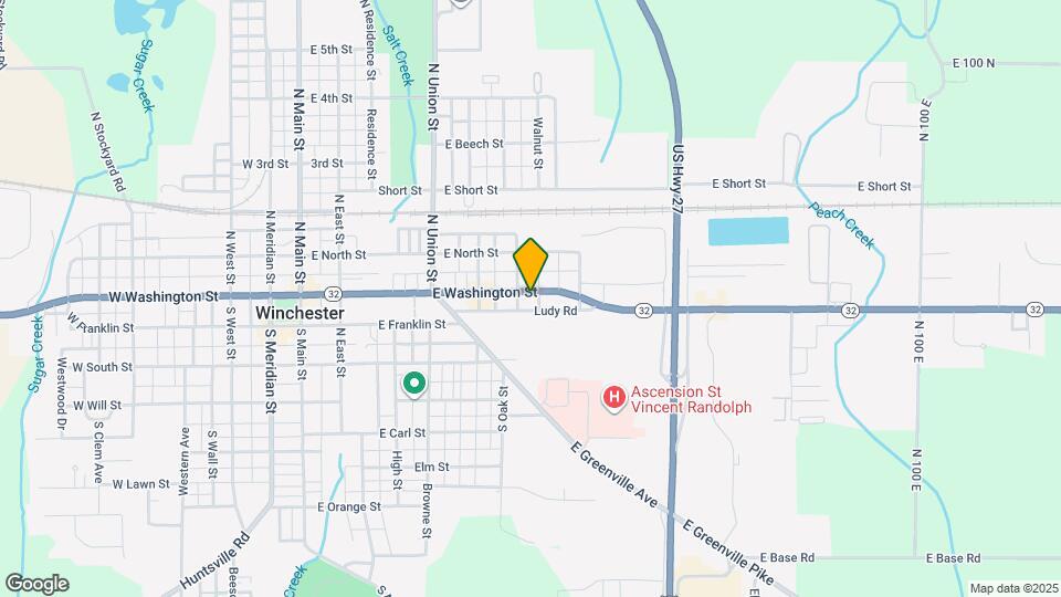 612 E Washington St Map and Location Details