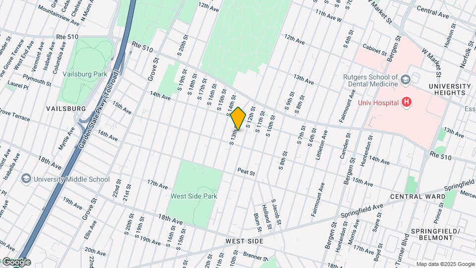 448 S 13th St, Unit 2 Map and Location Details