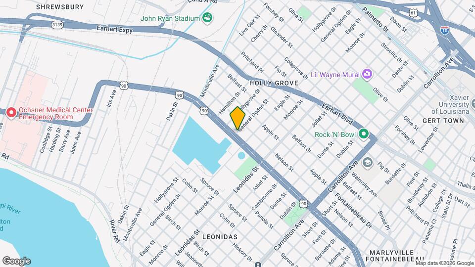 8841 S Claiborne Ave, Unit C Map and Location Details