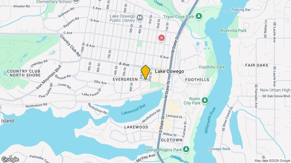 Lake Oswego Apartments Map and Location Details
