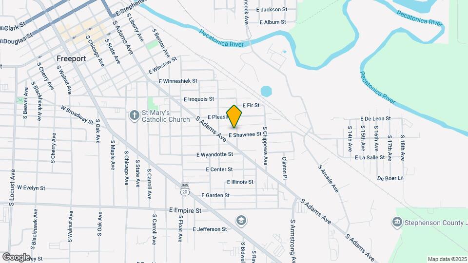 734 E Shawnee St Map and Location Details