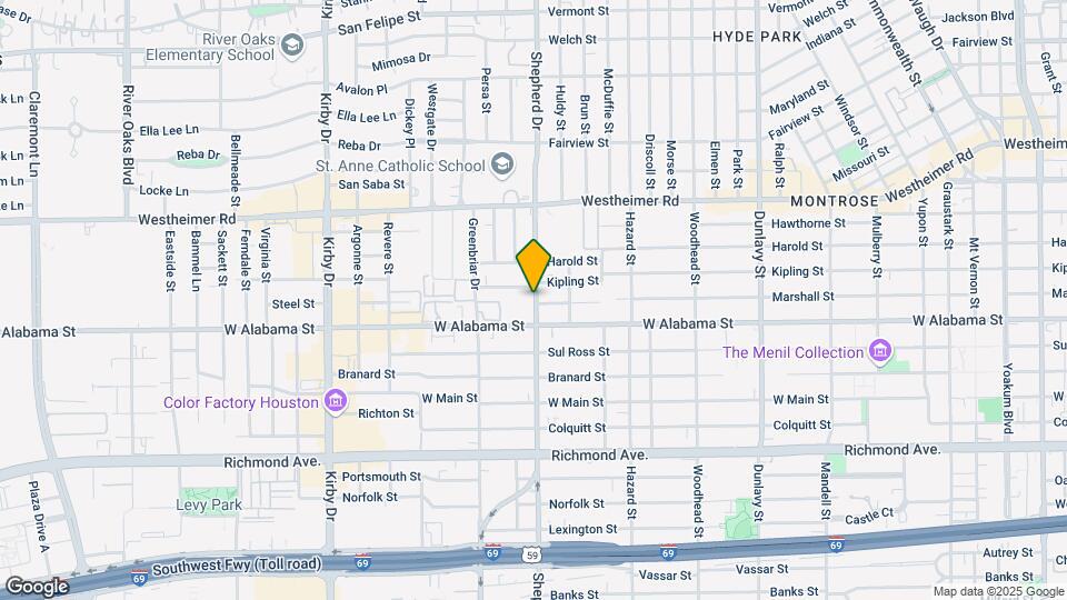 2944 S Shepherd Dr Map and Location Details