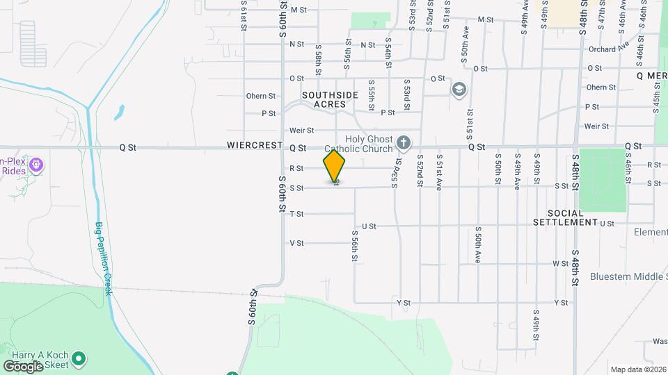 5702 S St Map and Location Details