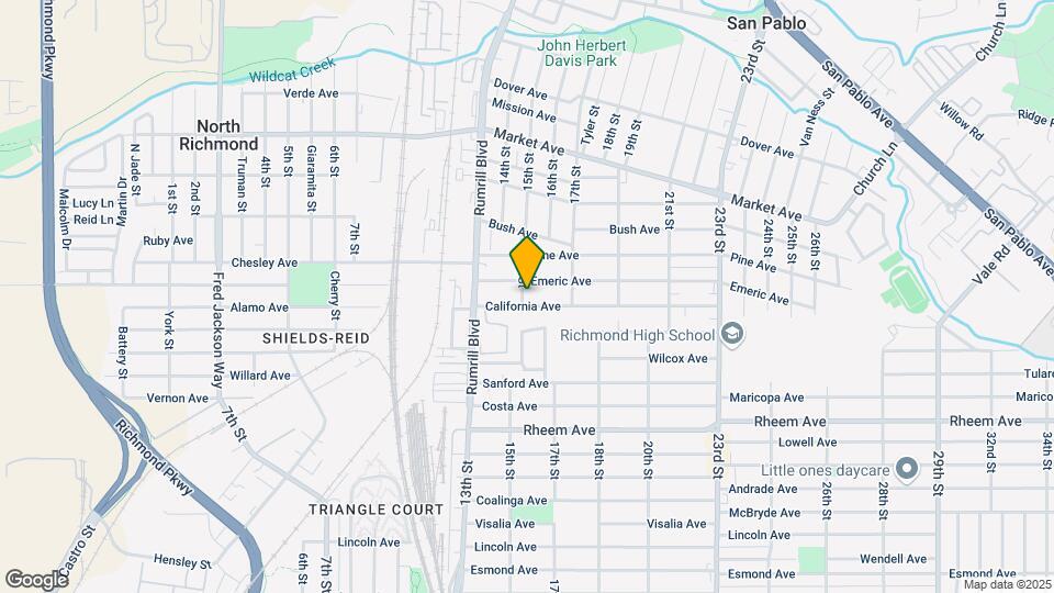 1501 California Ave Map and Location Details