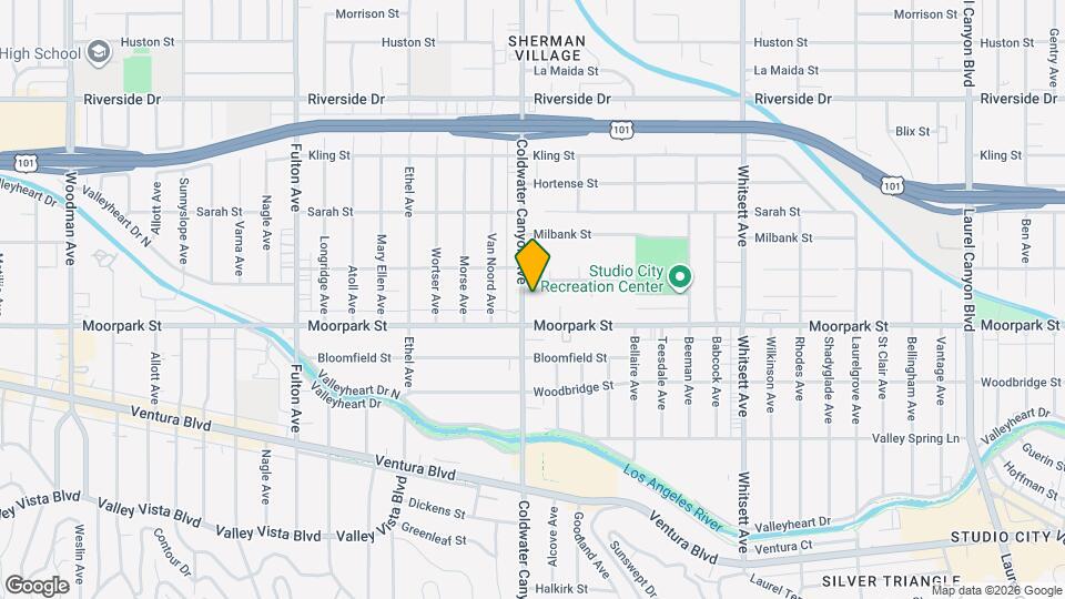 4424 Coldwater Canyon Ave Map and Location Details