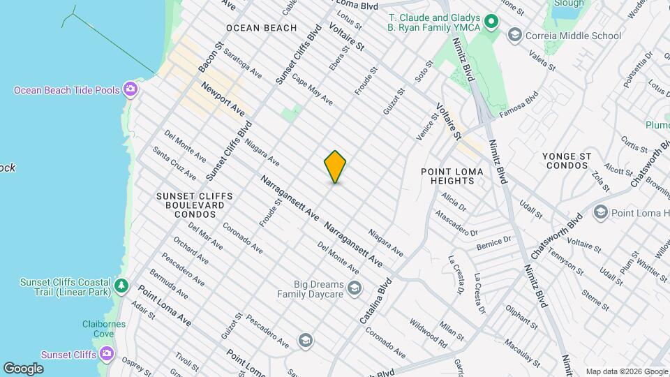 4493 Newport Ave Map and Location Details