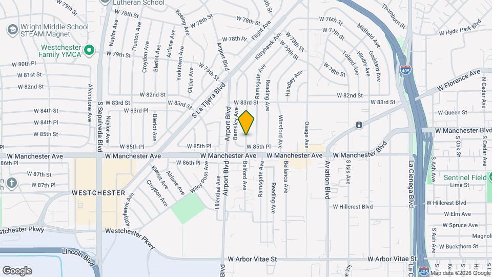 8505 Belford Ave Map and Location Details