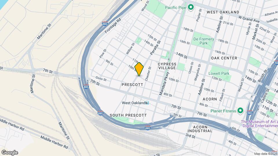 854 Peralta St Map and Location Details