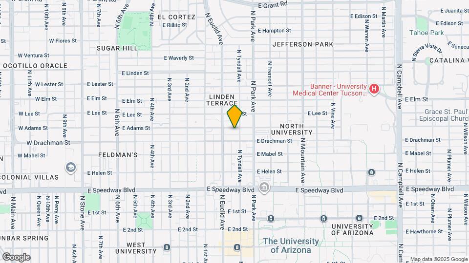 832 E Adams St, Unit #1 Map and Location Details