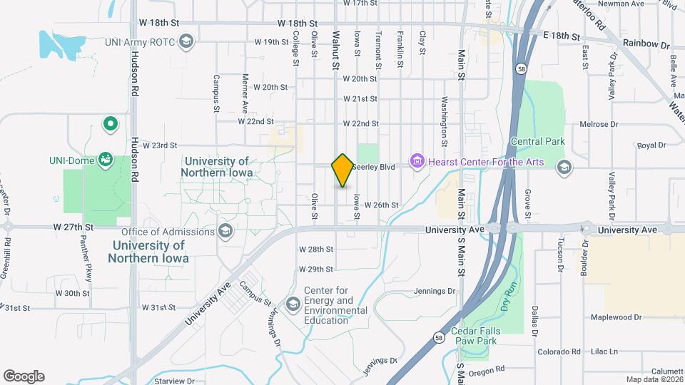 2512 Walnut St Map and Location Details