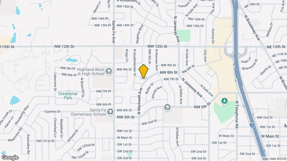 805 N Markwell Ave Map and Location Details