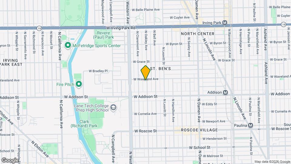 3650 N Oakley Ave Map and Location Details