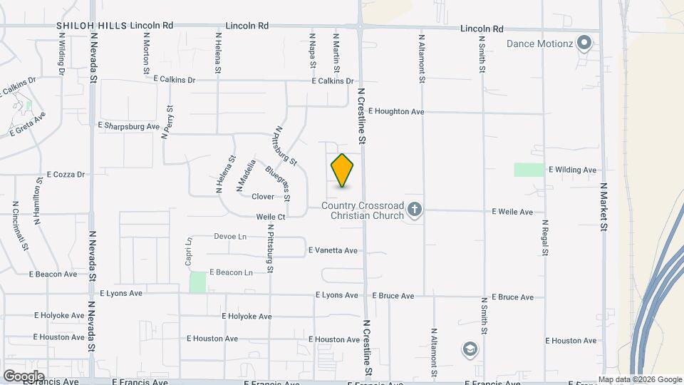 7125 N Crestline St Map and Location Details