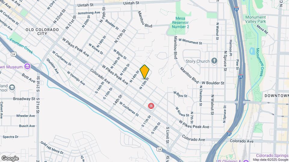 1304 W Kiowa St Map and Location Details