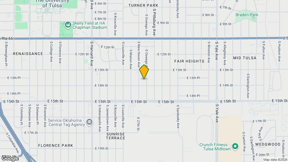 1336 S Oswego Ave Map and Location Details