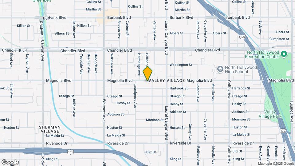 12218 Magnolia Blvd Map and Location Details