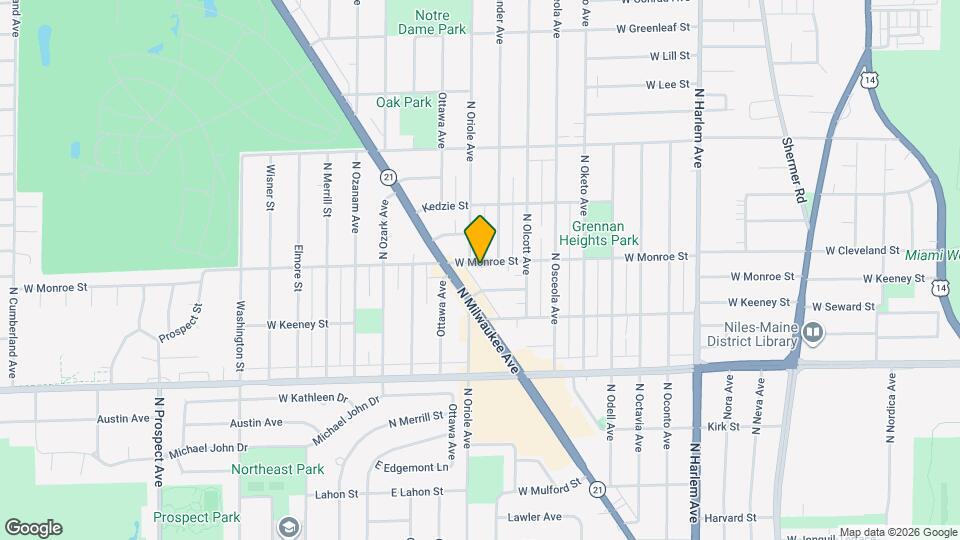 7553 W Monroe St Map and Location Details