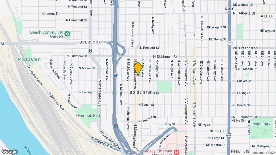 4008 N Mississippi Ave Map and Location Details