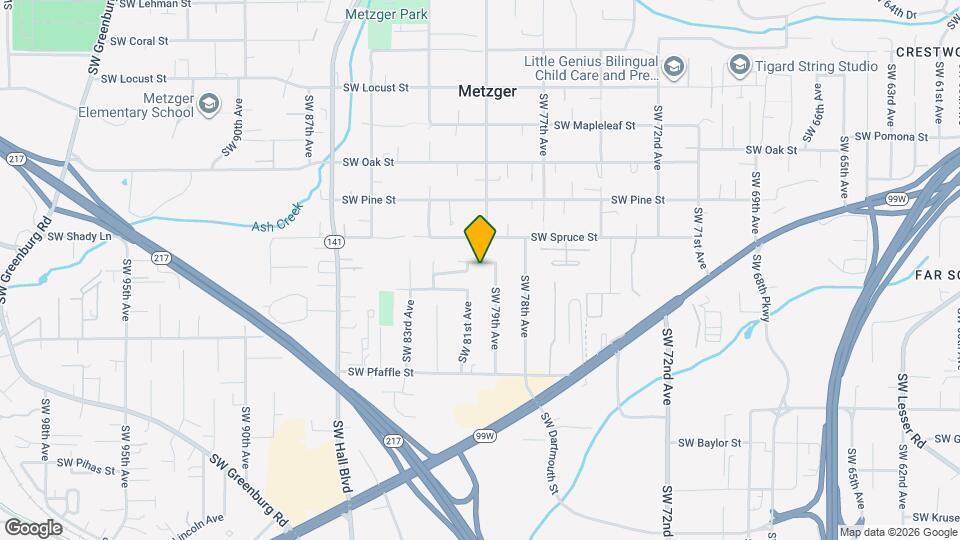 8020 SW Thorn St Map and Location Details