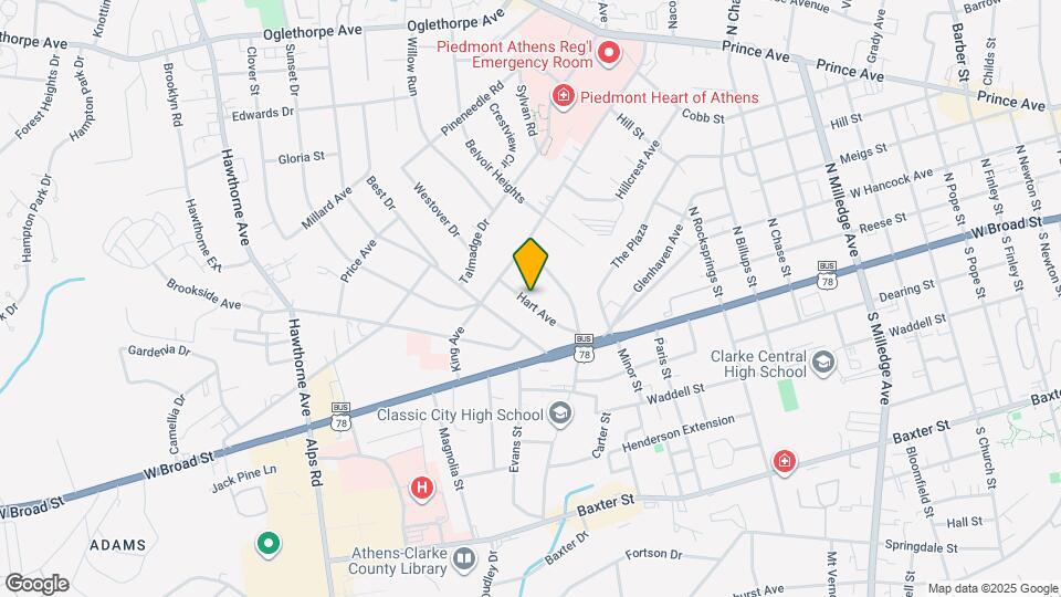 156 Hart Ave Map and Location Details