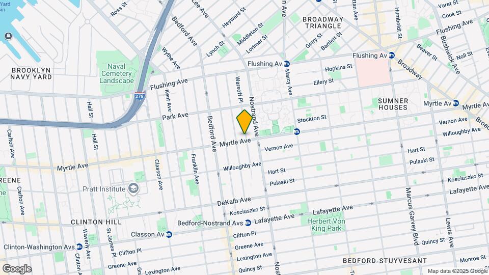 733 Myrtle Ave Map and Location Details
