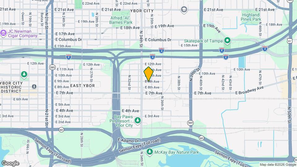 3411 E 9th Ave Map and Location Details