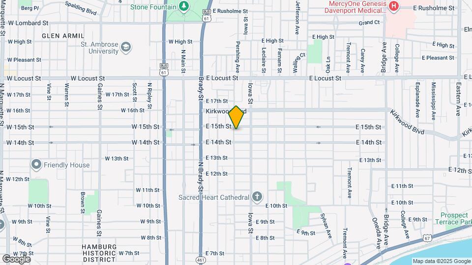1415 Pershing Ave Map and Location Details