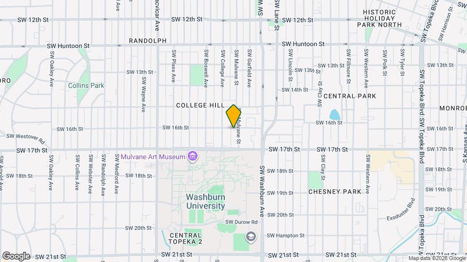 1601 SW Mulvane St Map and Location Details
