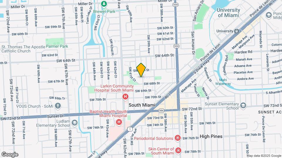 South Miami Map and Location Details
