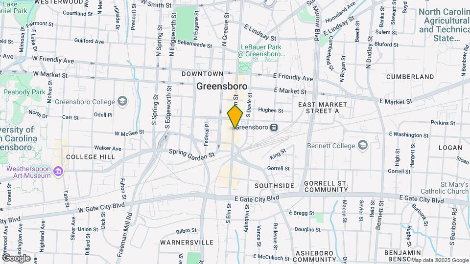 The Lofts at Greensborough Court Mapa y Detalles de la Ubicación
