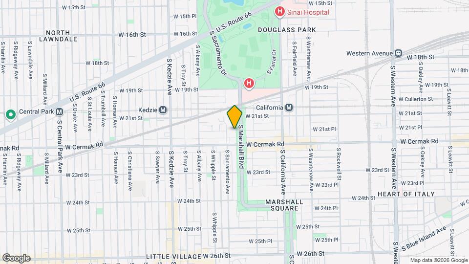 2134 S Marshall Blvd, Unit 1 Map and Location Details