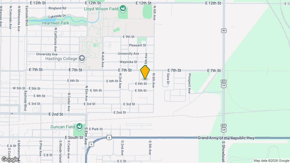 605 Thomas Dr, Unit 601 Thomas Drive Hastings, NE 68901 Map and Location Details