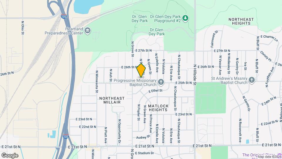 2607 N Poplar St Map and Location Details