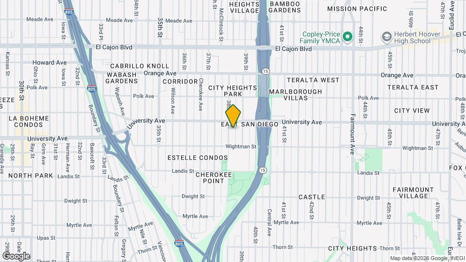 3855-3838 38th St Map and Location Details