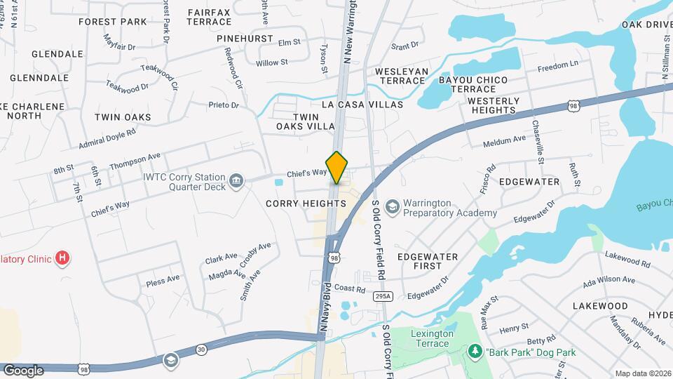 6000 S New Warrington Rd Map and Location Details