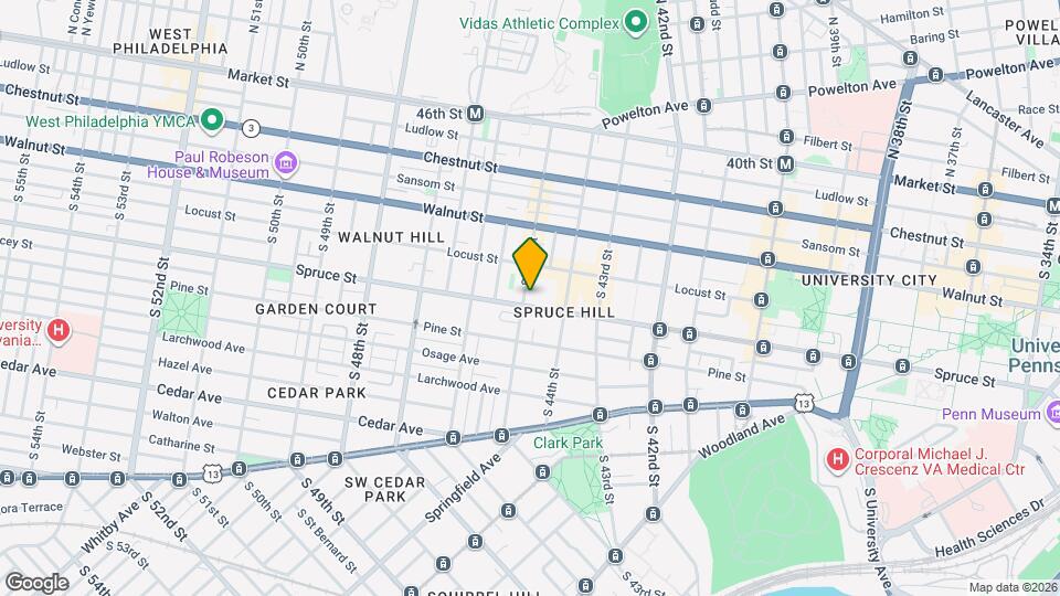 4439 Spruce St, Unit #2on2ndfloor Map and Location Details