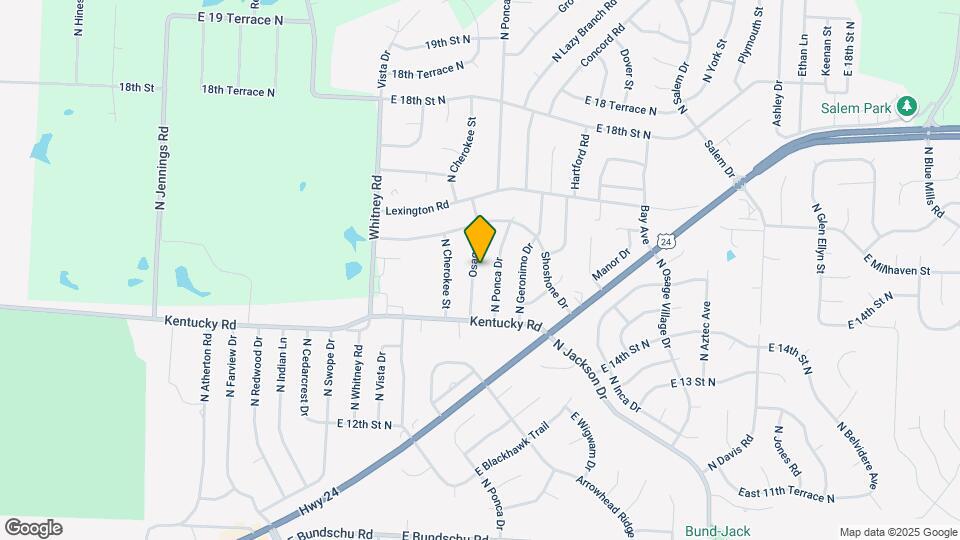 1421 Osage Trail St Map and Location Details