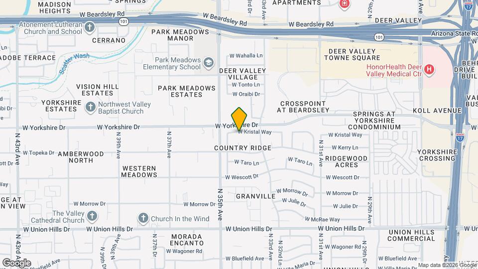 3337 W Kristal Way Mapa y Detalles de la Ubicación