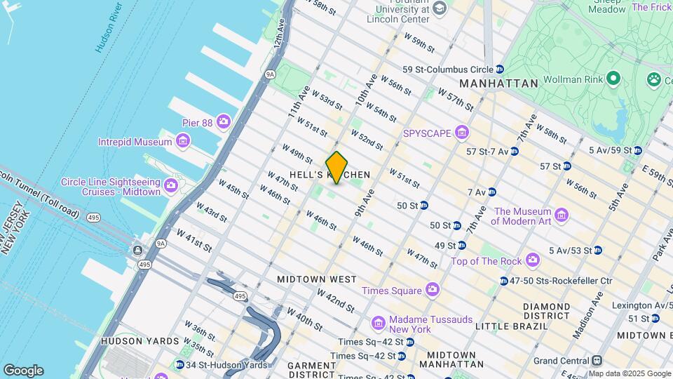 435 W 48th St Map and Location Details