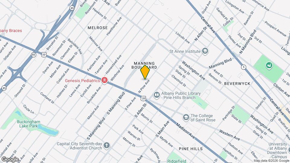 44 N Pine Ave, Unit 2nd Floor Front Mapa y Detalles de la Ubicación