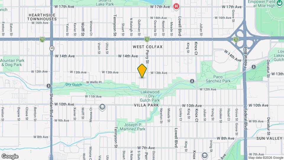 1250 Quitman St Map and Location Details