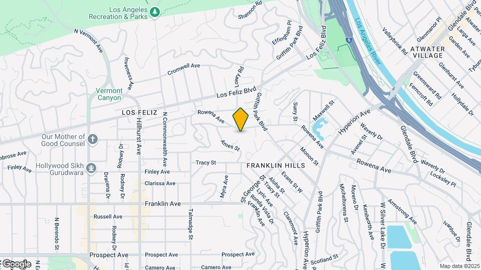 3352 Rowena Ave Mapa y Detalles de la Ubicación