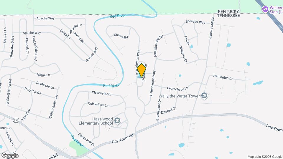 3408 O'CONNOR LN, CLARKSVILLE, TN 37042 Map and Location Details